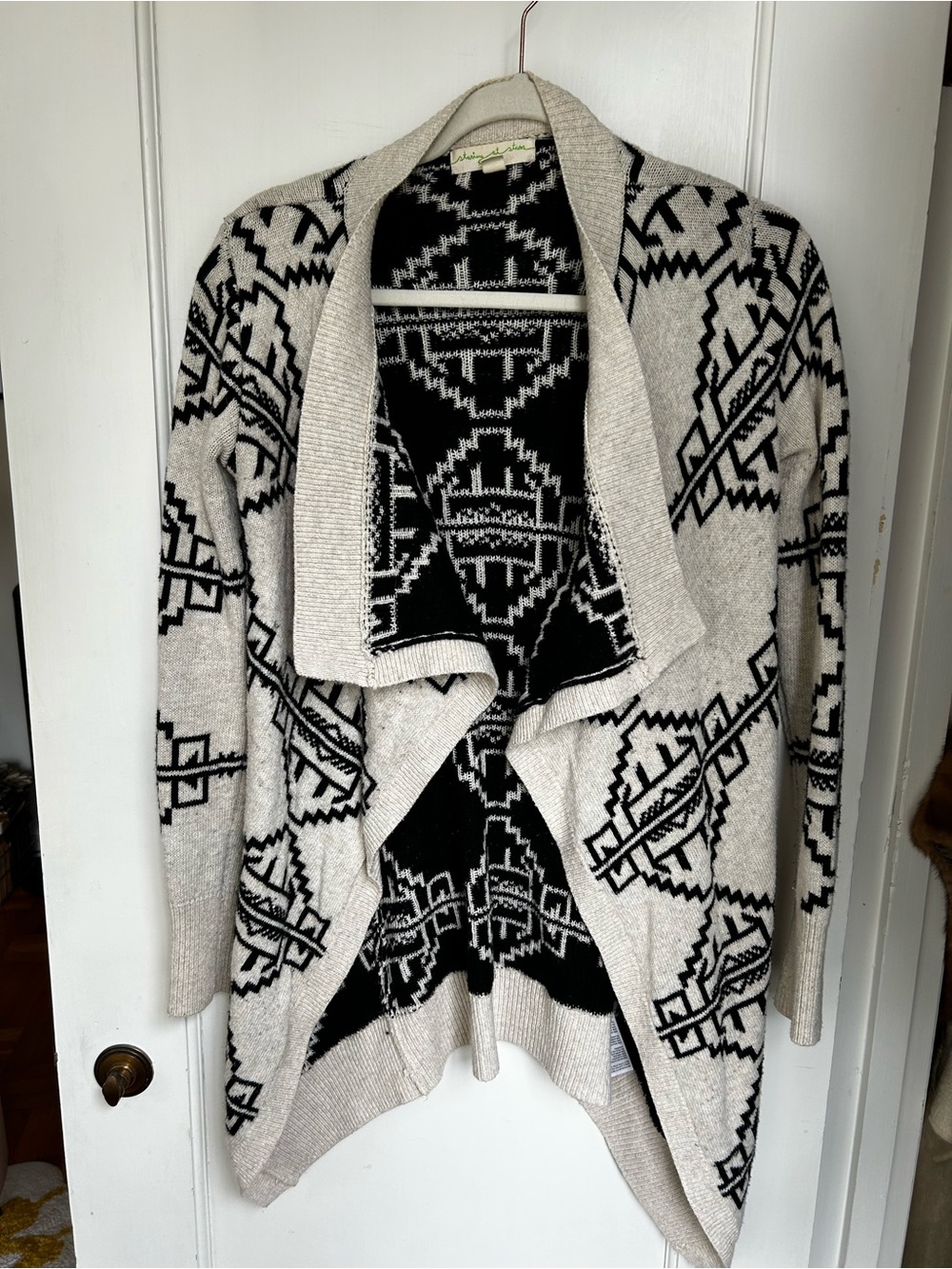 Vintage Staring at Stars Geometric Open-Front Cardigan